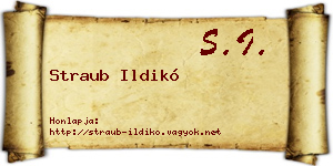 Straub Ildikó névjegykártya